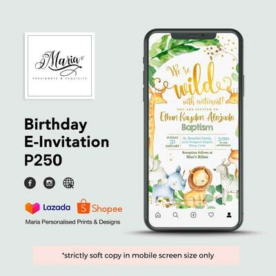 Wild Safari E-Invitation