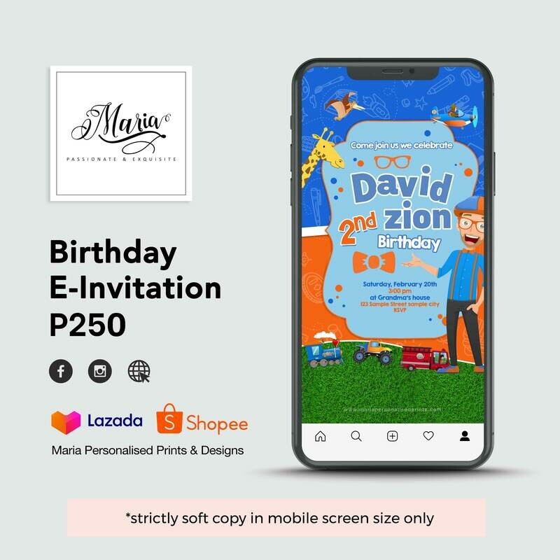 Blippi E-Invitation