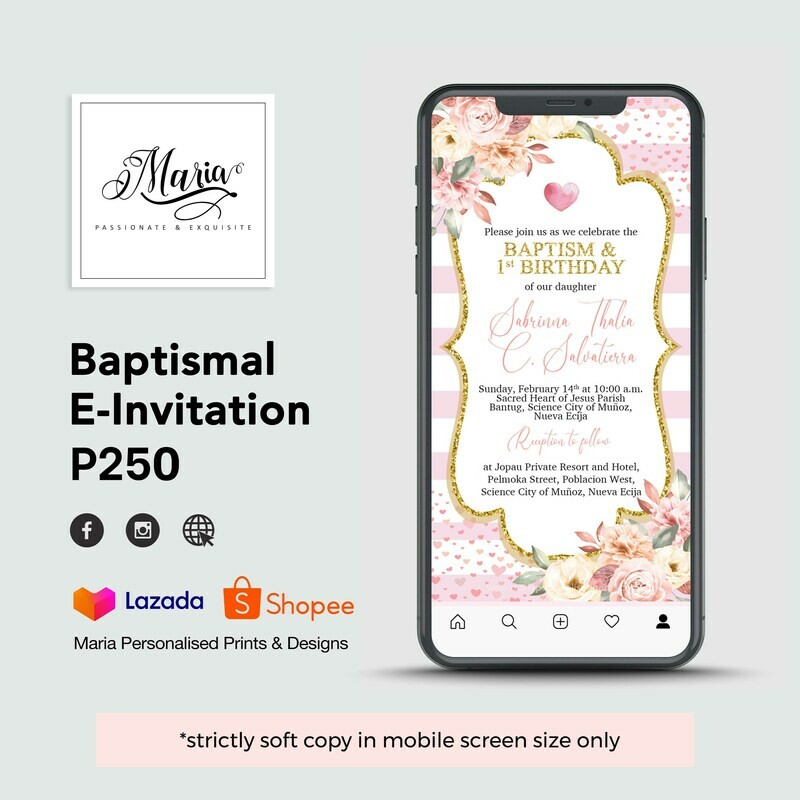 Pink Floral Digital Invite