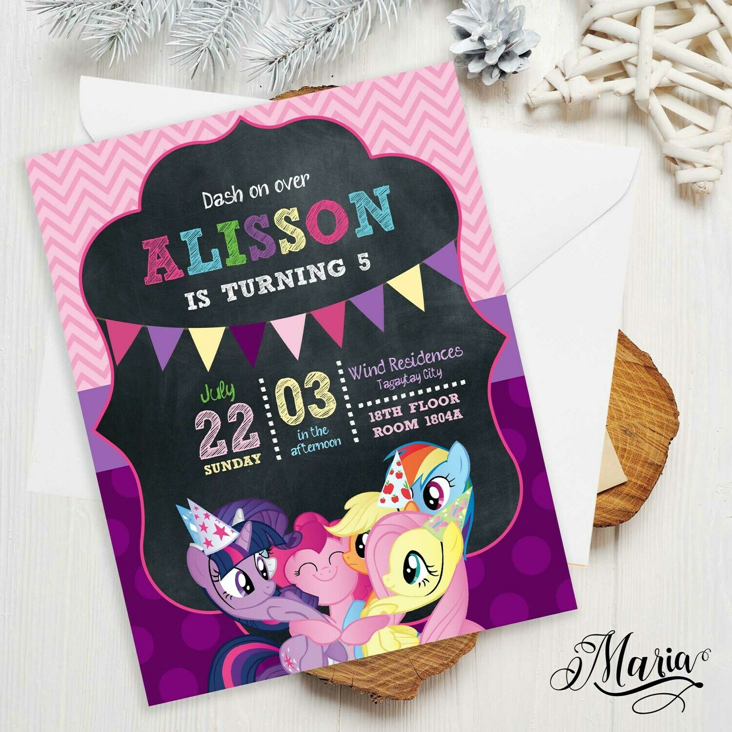 M Y L I T T L E  P O N Y  Birthday Invitation Set of 14