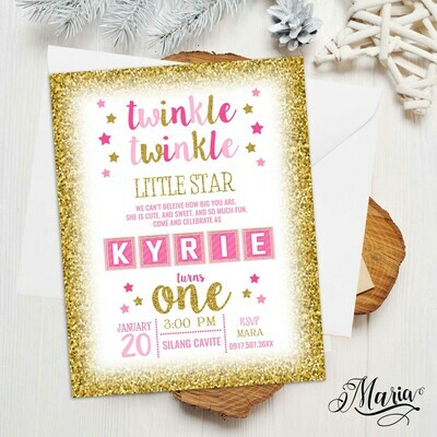 Twinkle Twinkle Invitation Card Set of 14