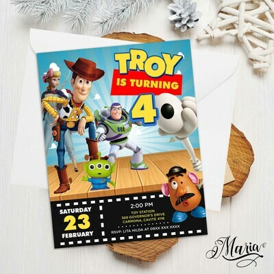 Toy Story  Birthday Invitation Card Set of 14