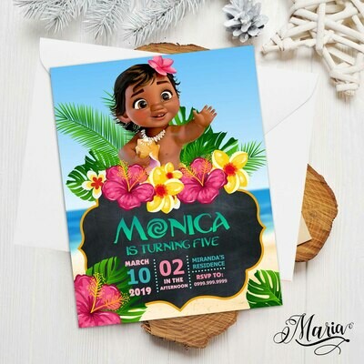 Moana Birthday Invitation Card Set of 14