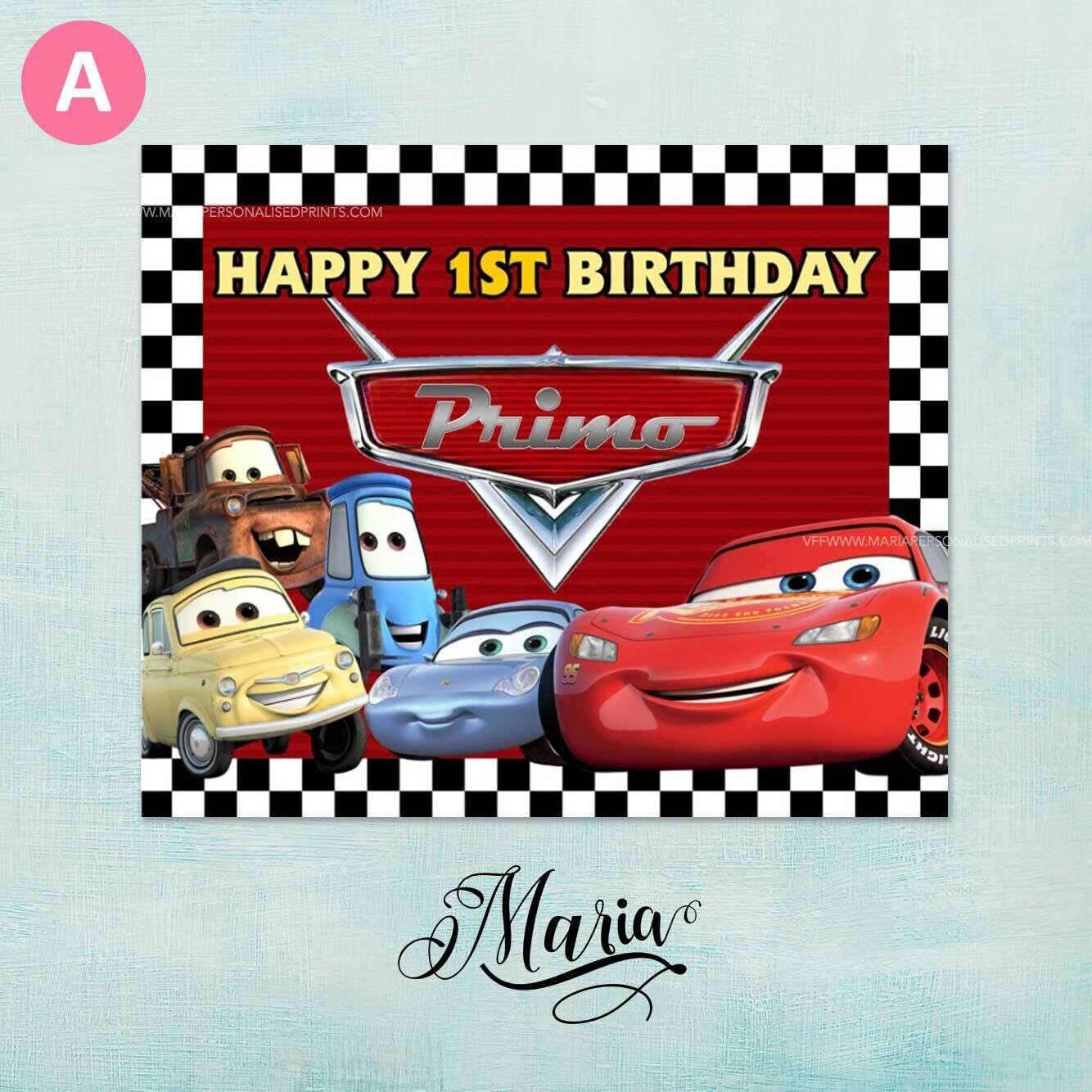 T H E  C A R S Birthday Banner, Color: A
