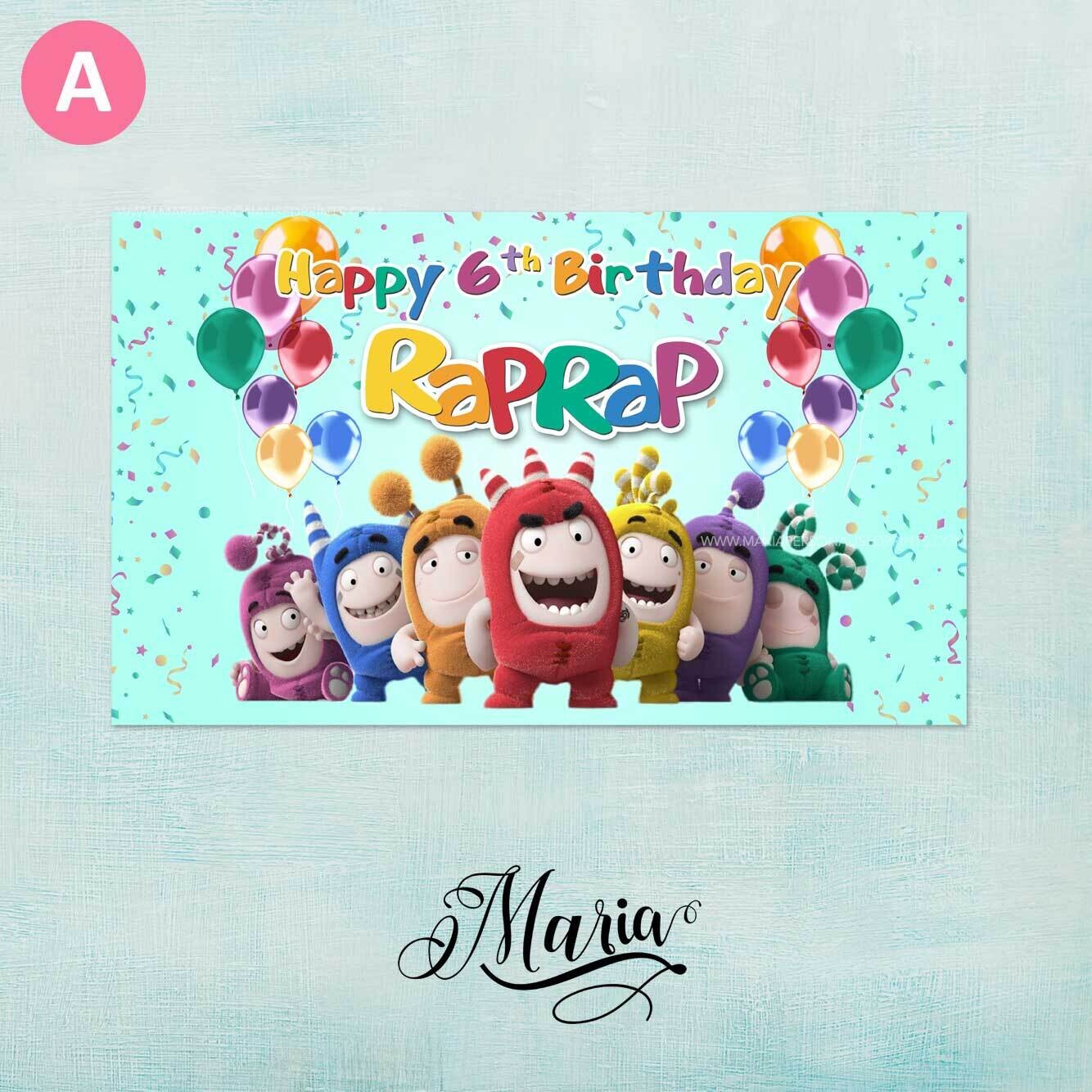 Oddbods  Birthday Banner