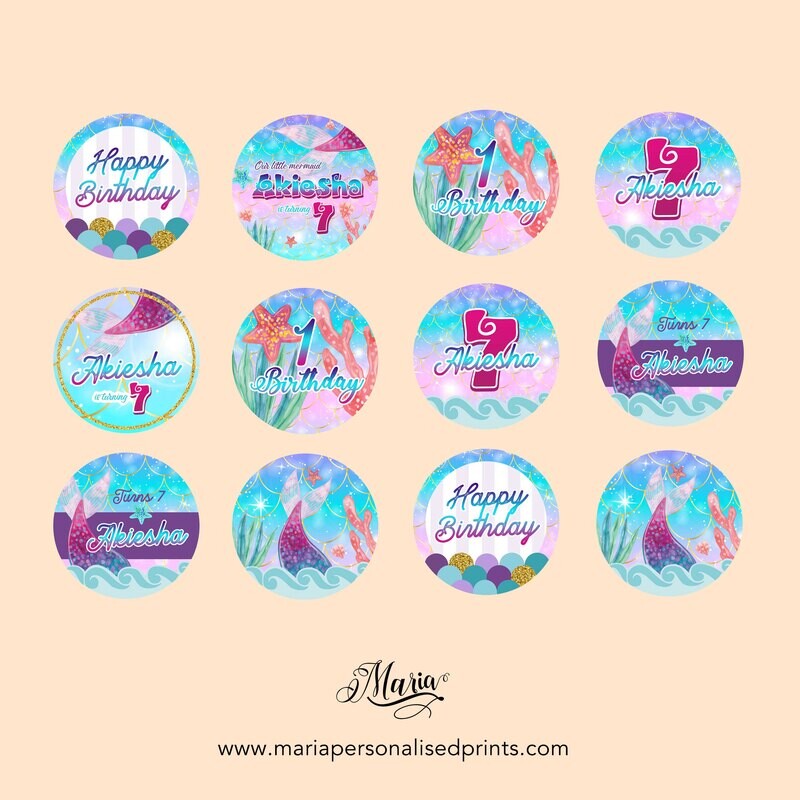 Mermaid Cake Toppers