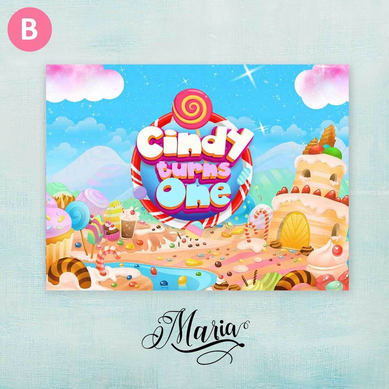 Candy Land Birthday Banner