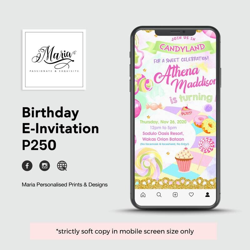 Candyland E-Invitation