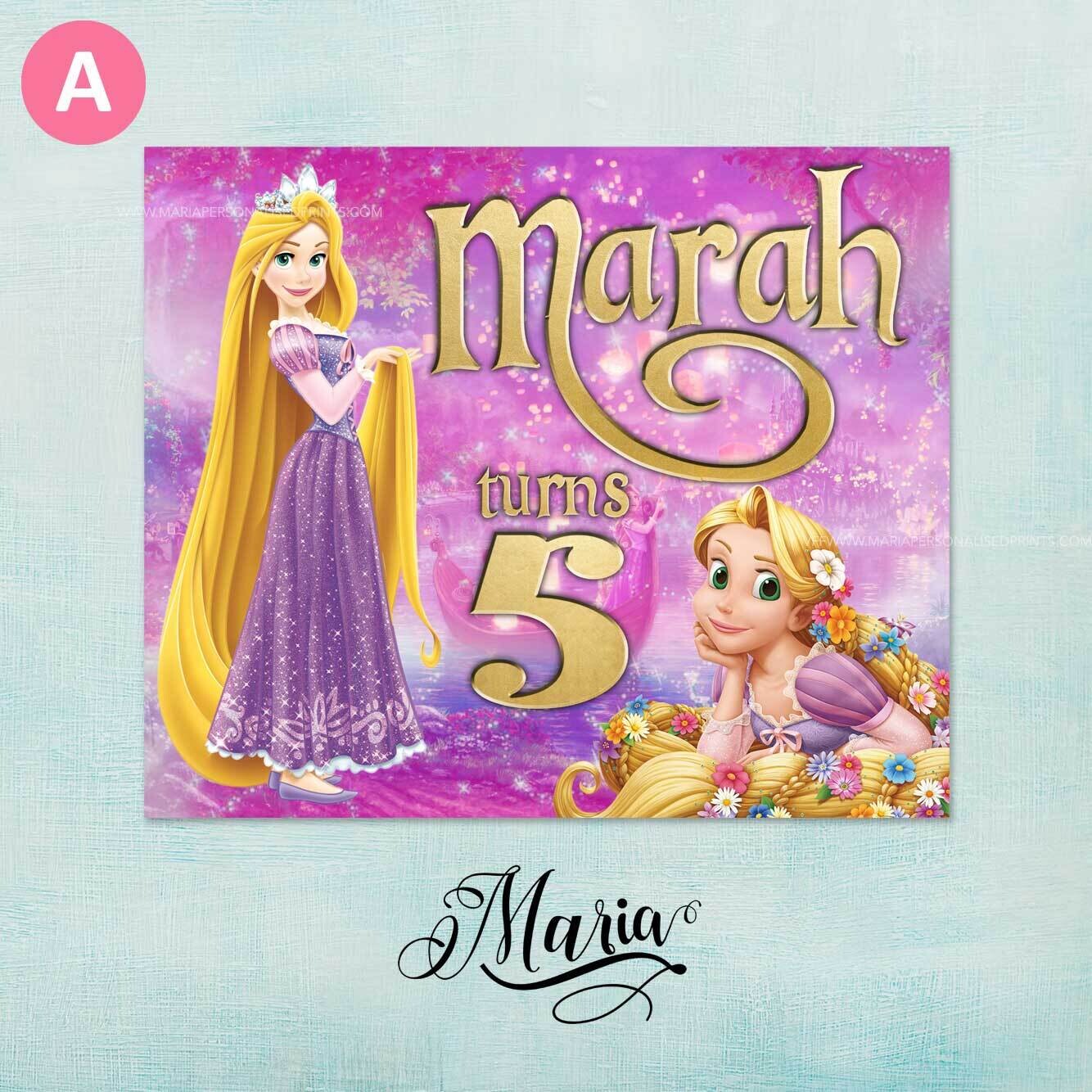 Rapunzel Birthday Banner