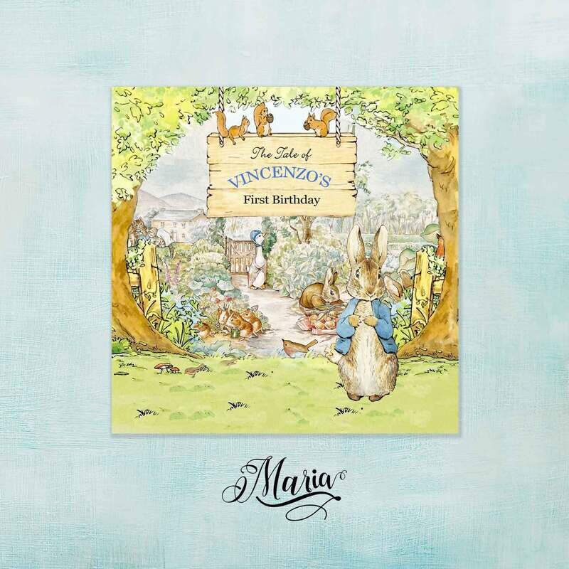 Peter Rabbit Birthday Banner