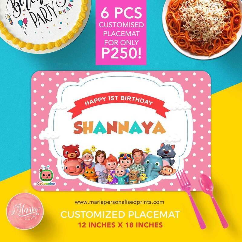 Cocomelon Personalized Placemat