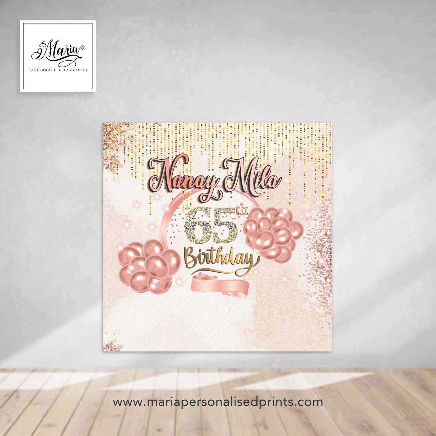 Personalized Birthday Banner, Color: A