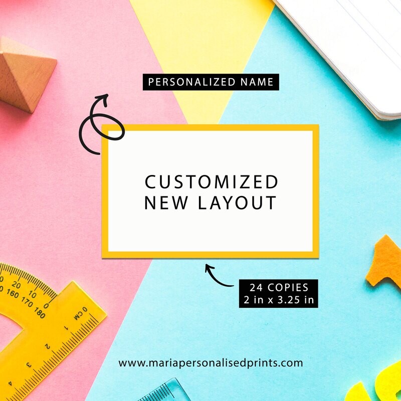 Back-to-School Personalized Stickers New Layout