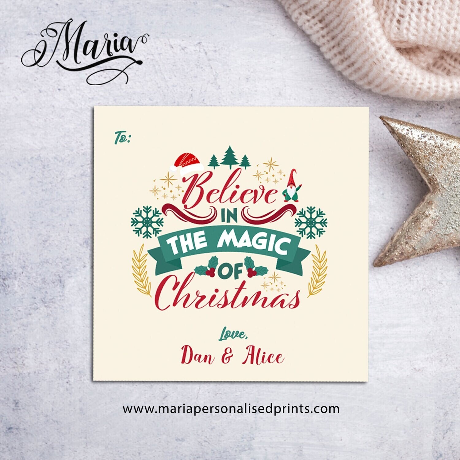 Christmas Gift Tags NC058