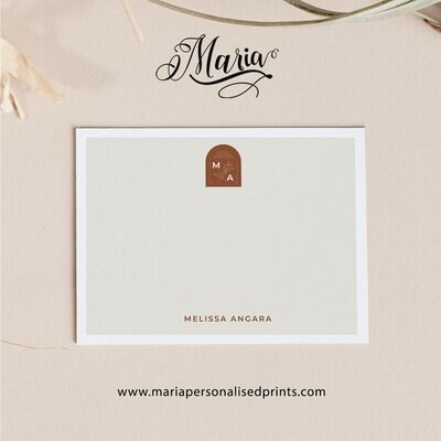 Personalized Note Cards MONOGRAM NC017