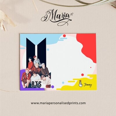 Personalized Note Cards BTS NC004
