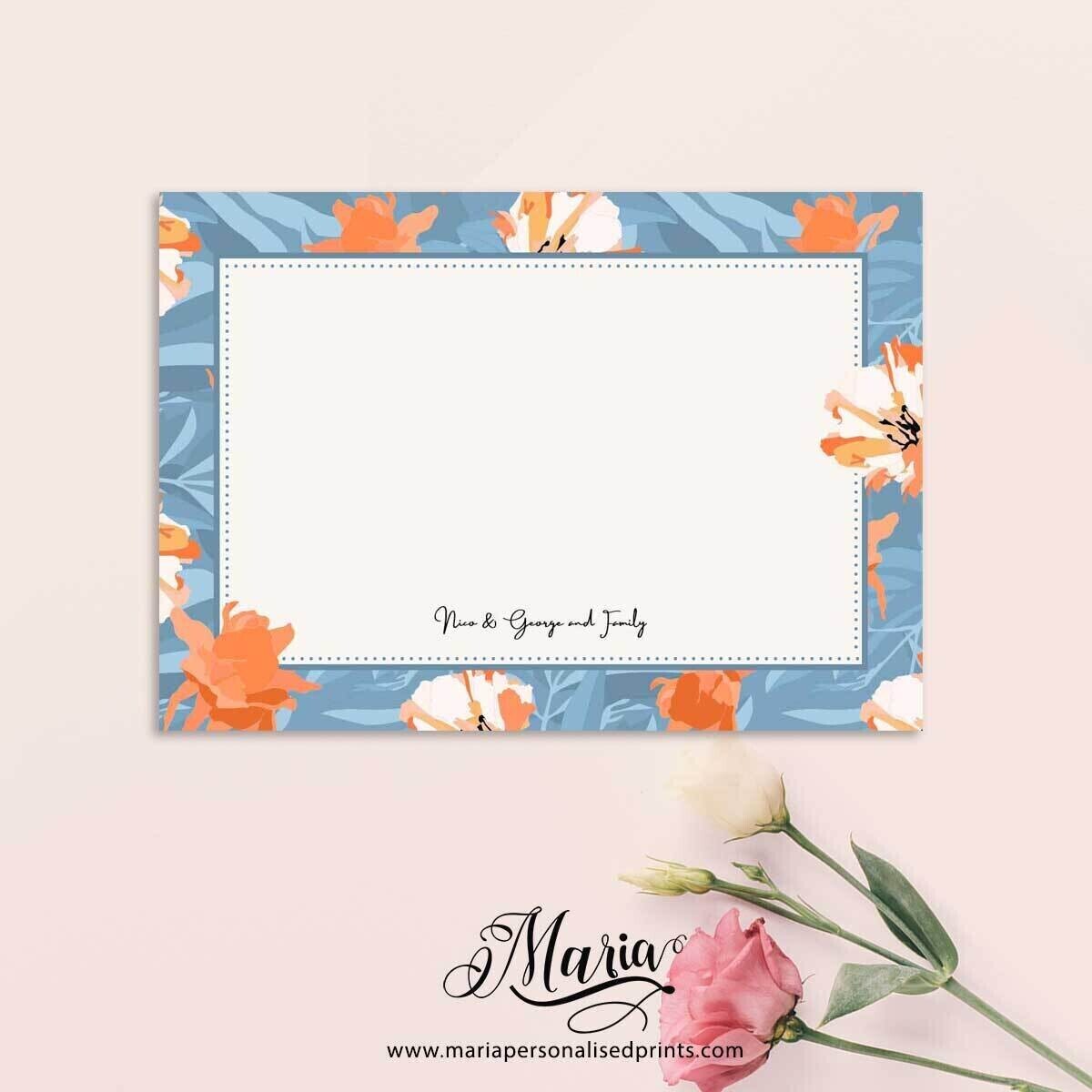Personalized Note Cards FLORAL NC040