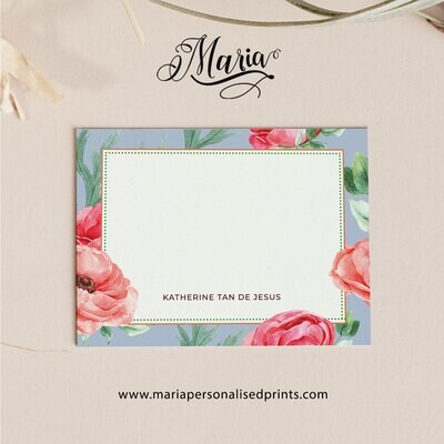 Personalized Note Cards FLORAL NC014