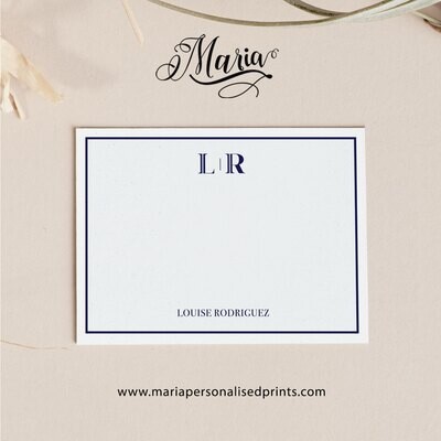 Personalized Note Cards MONOGRAM NC016