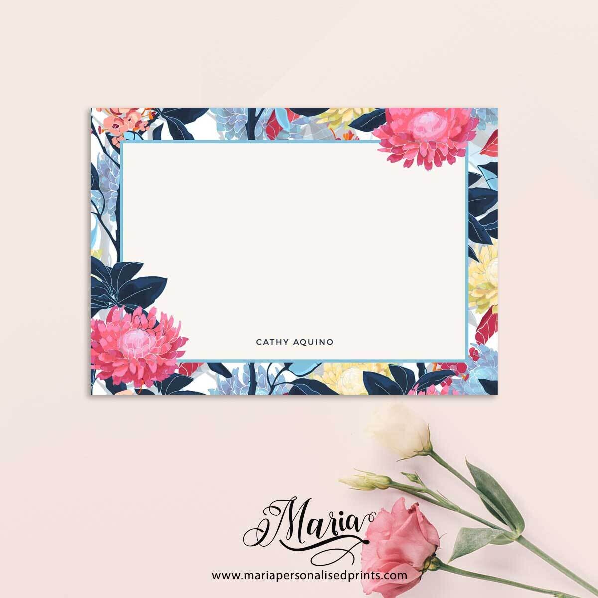 Personalized Note Cards FLORAL NC039