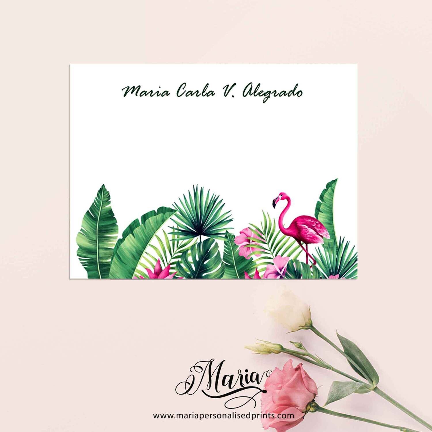 Personalized Note Cards TROPICAL NC054