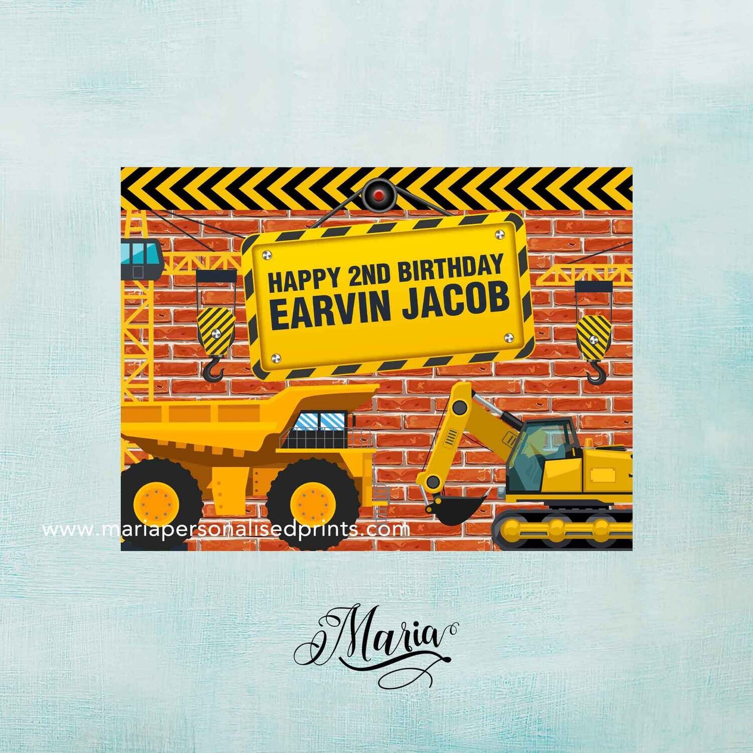Construction Birthday Banner
