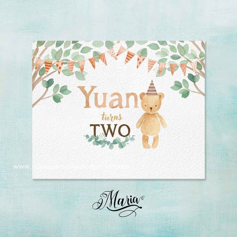 Bear Birthday Banner