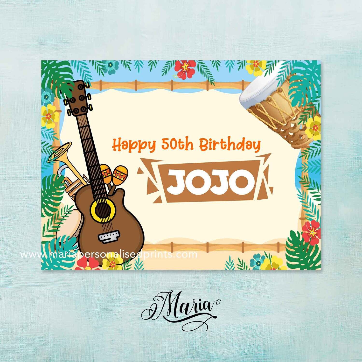 Hawaiian Birthday Banner