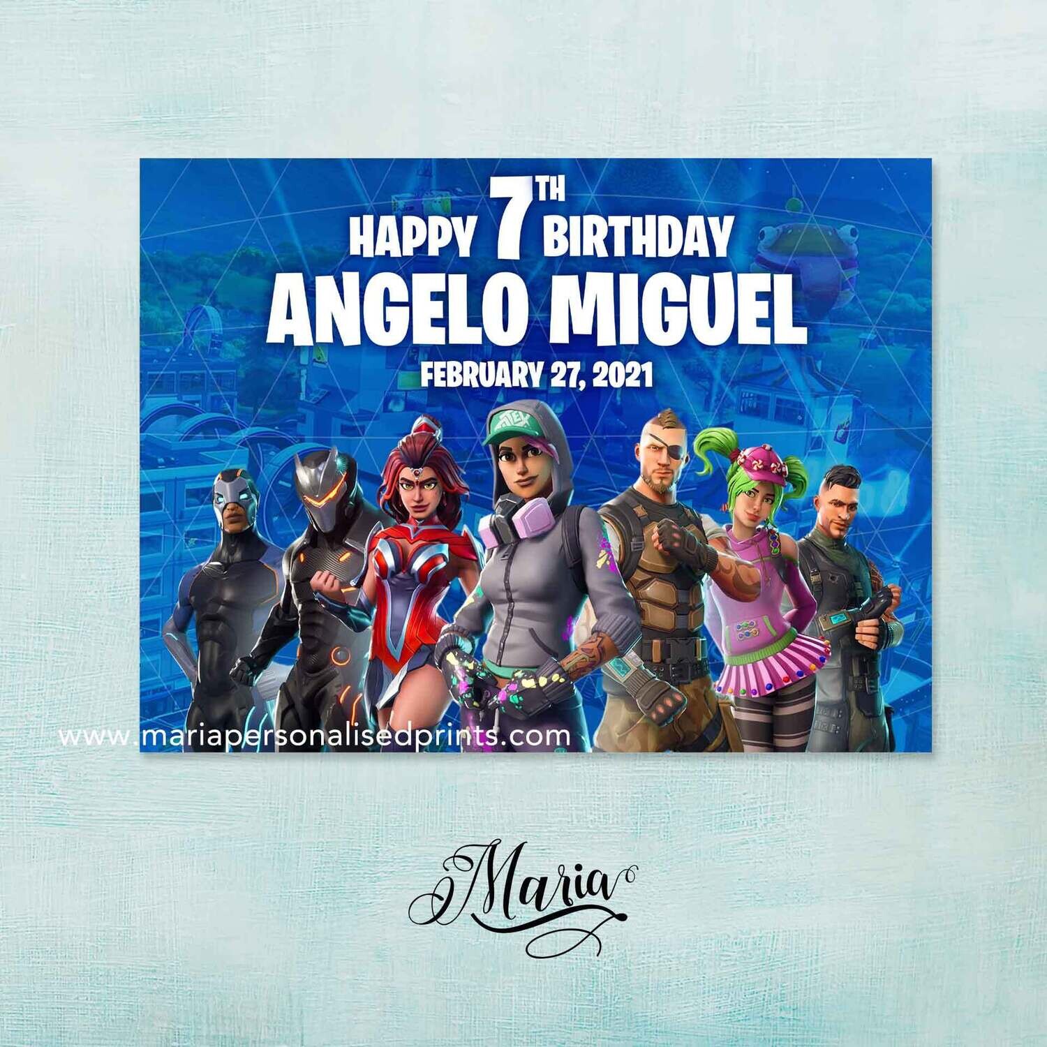 Fornite Birthday Banner