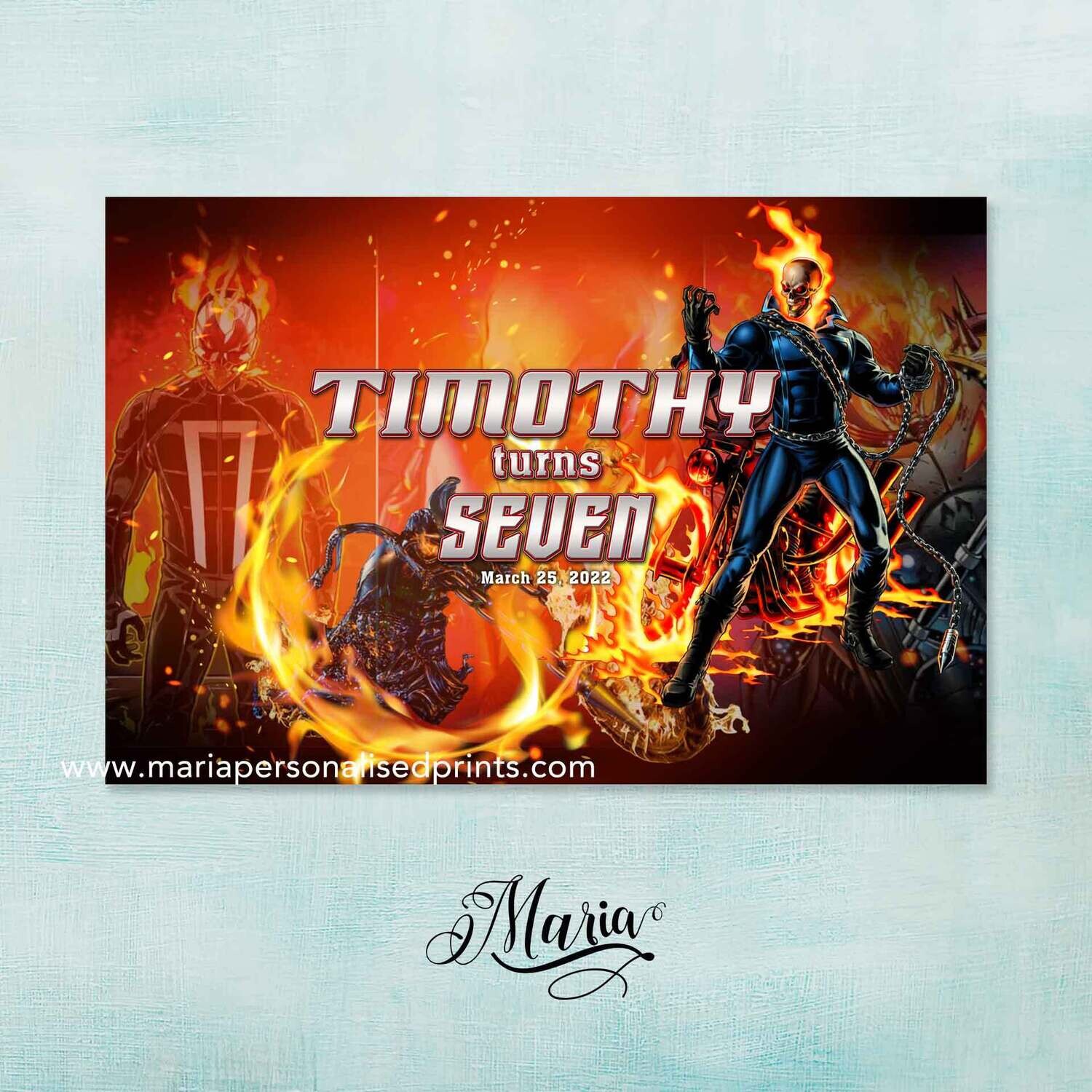 Ghost Rider Birthday Banner