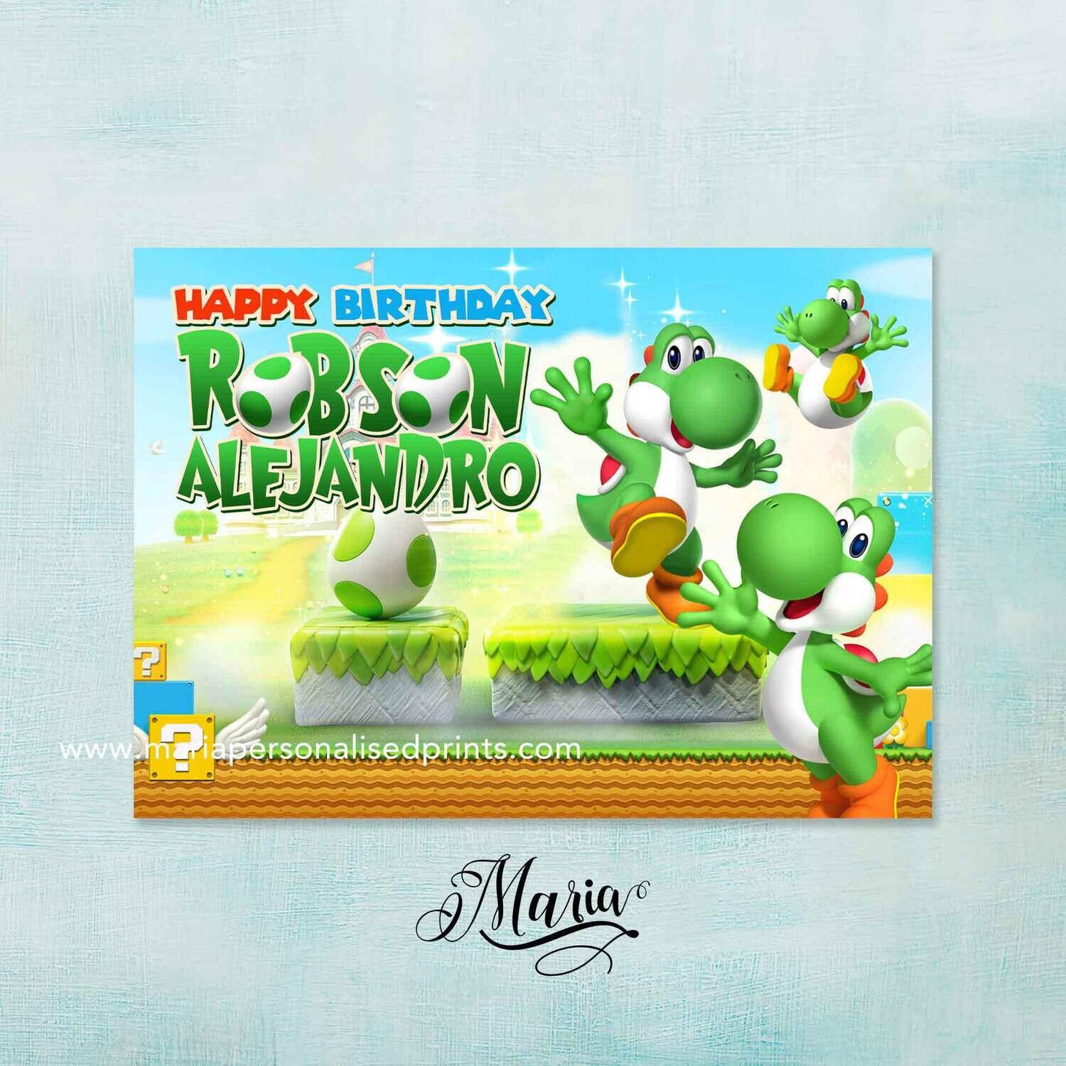 Yoshi Birthday Banner