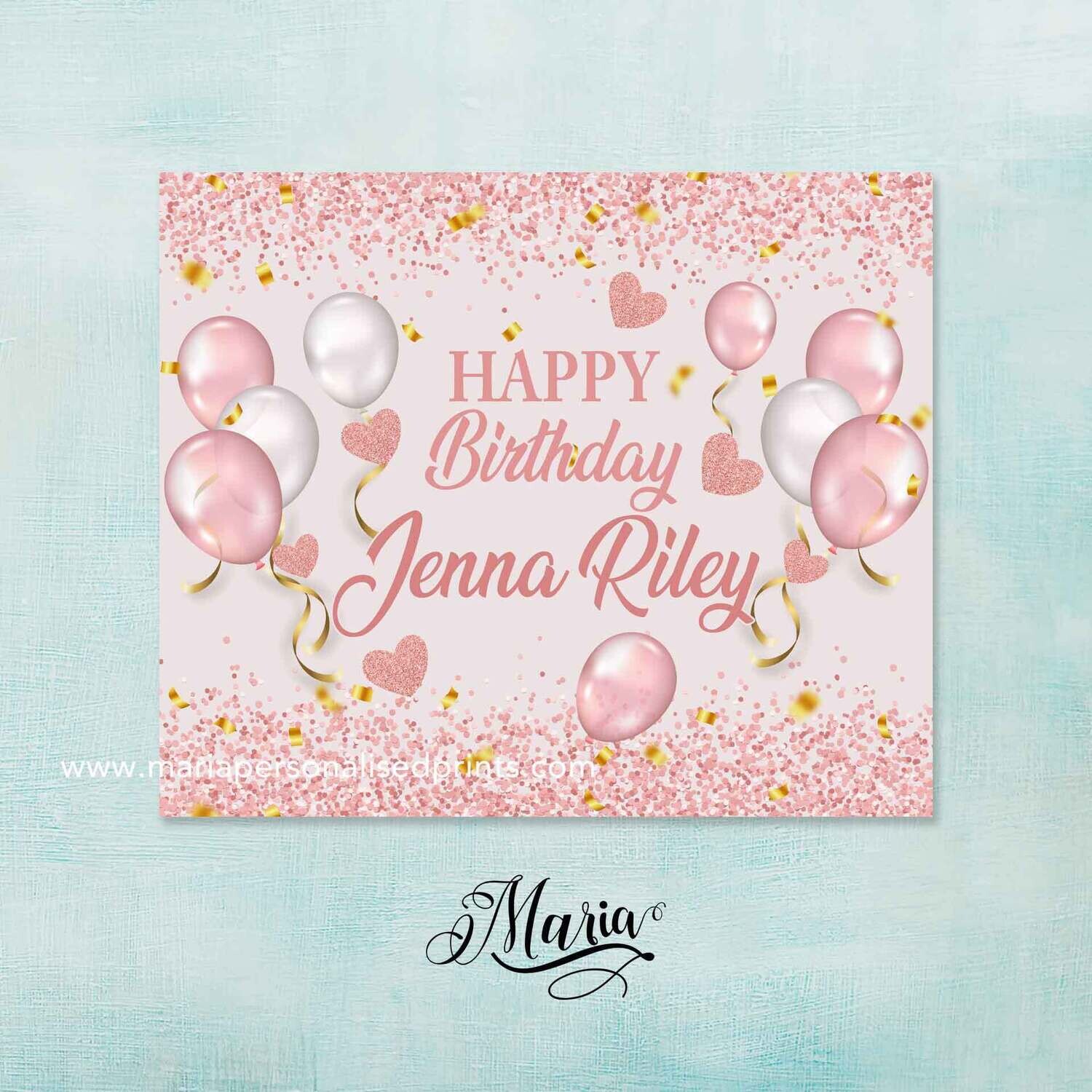 Pink Birthday Banner