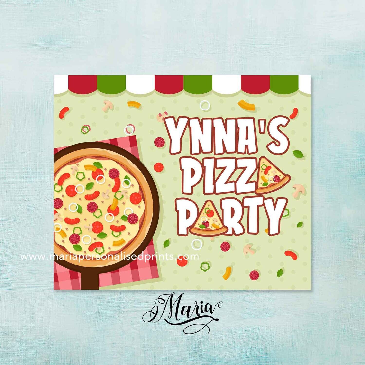 Pizza Birthday Banner