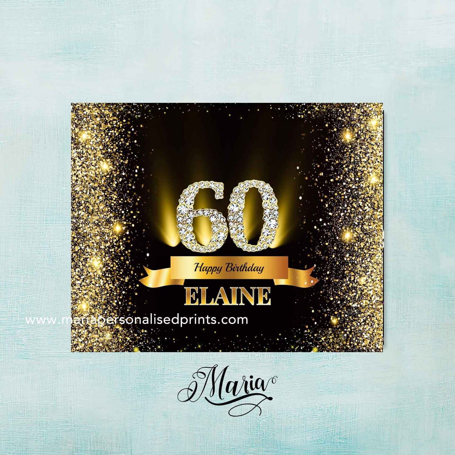 Gold Birthday Banner