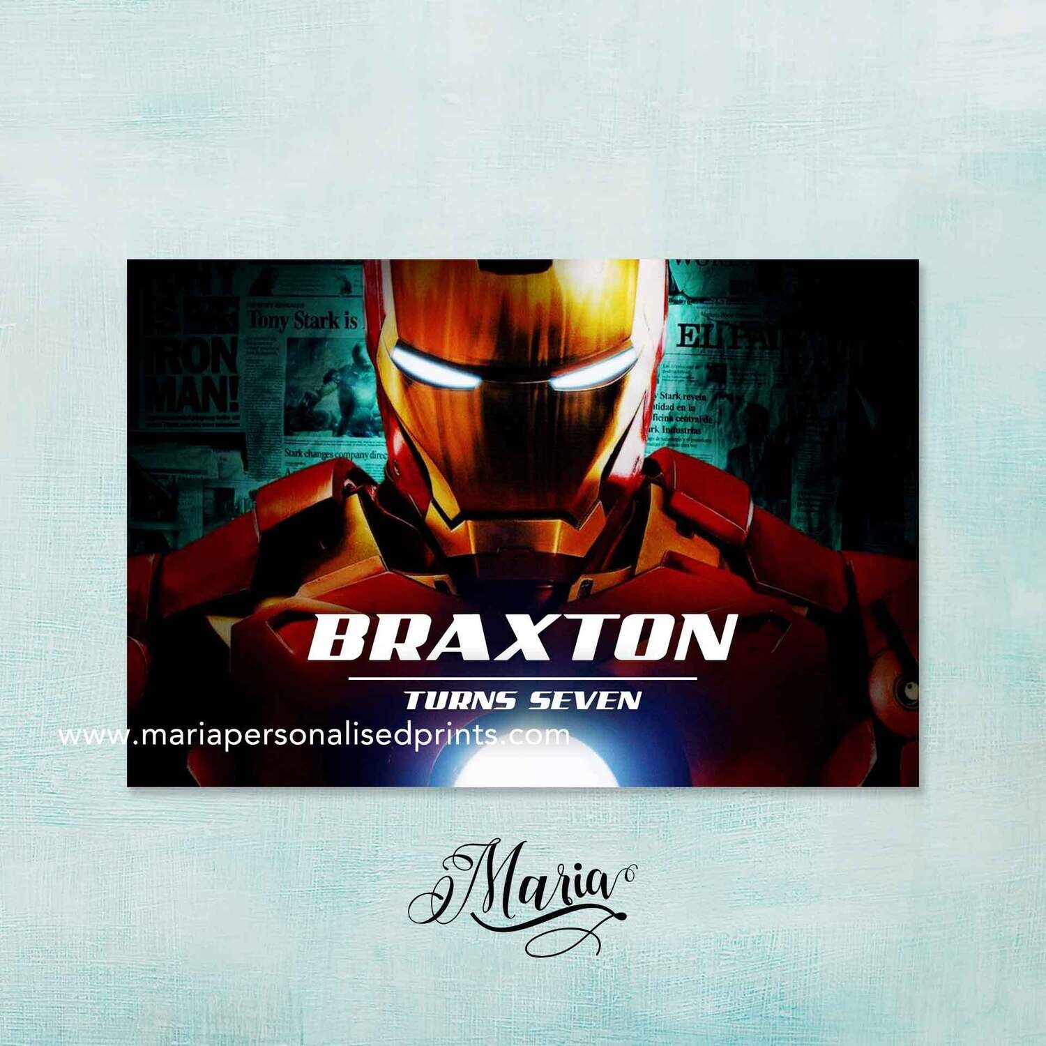 Iron Man Birthday Banner