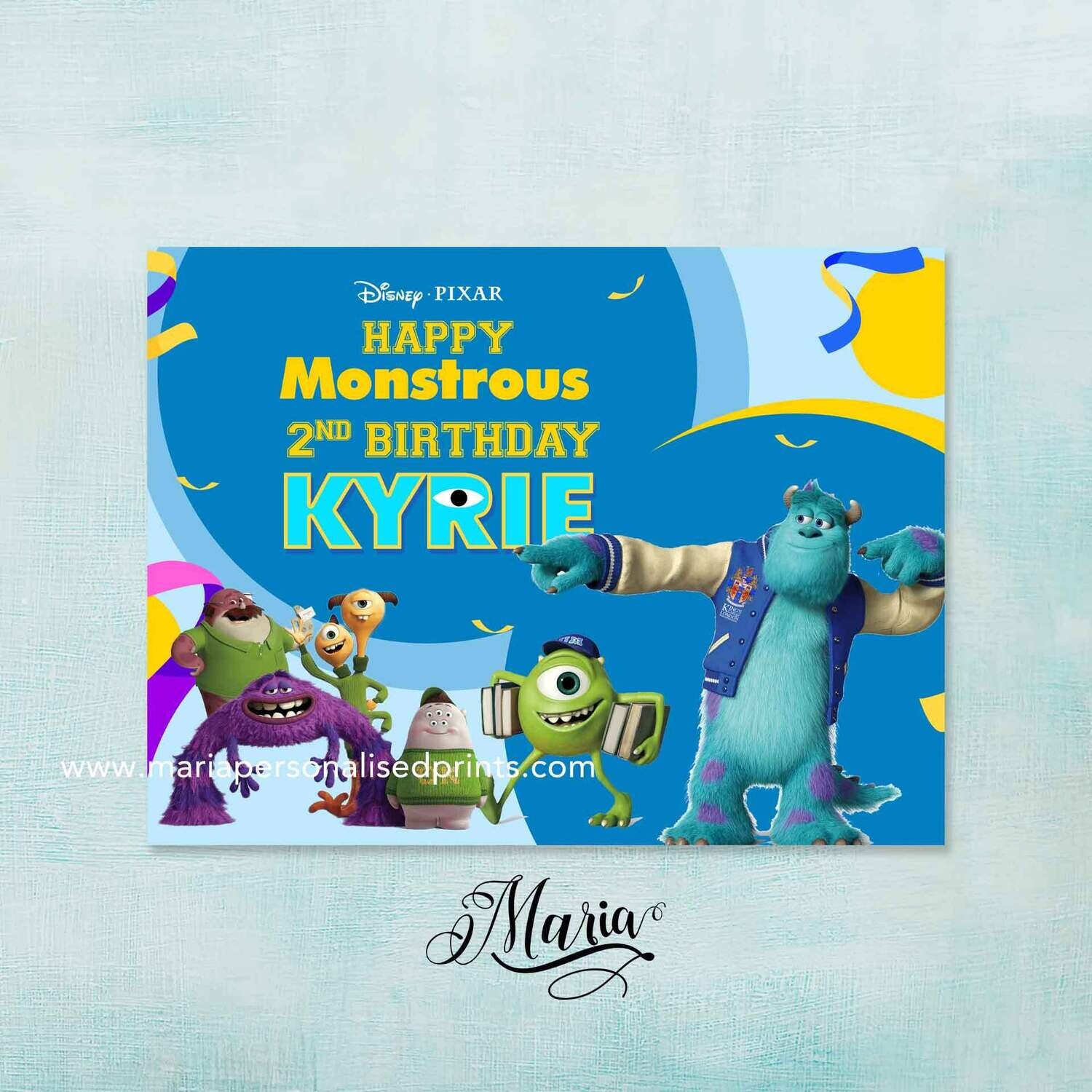 Monster Inc Birthday Banner