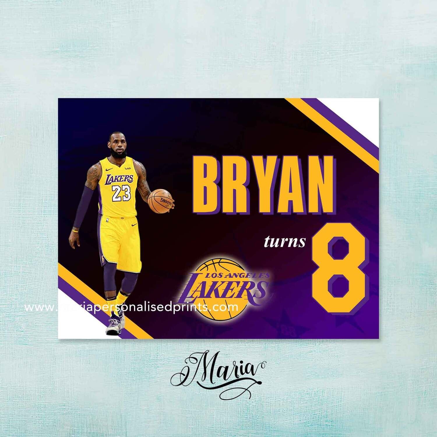 Lakers Birthday Banner