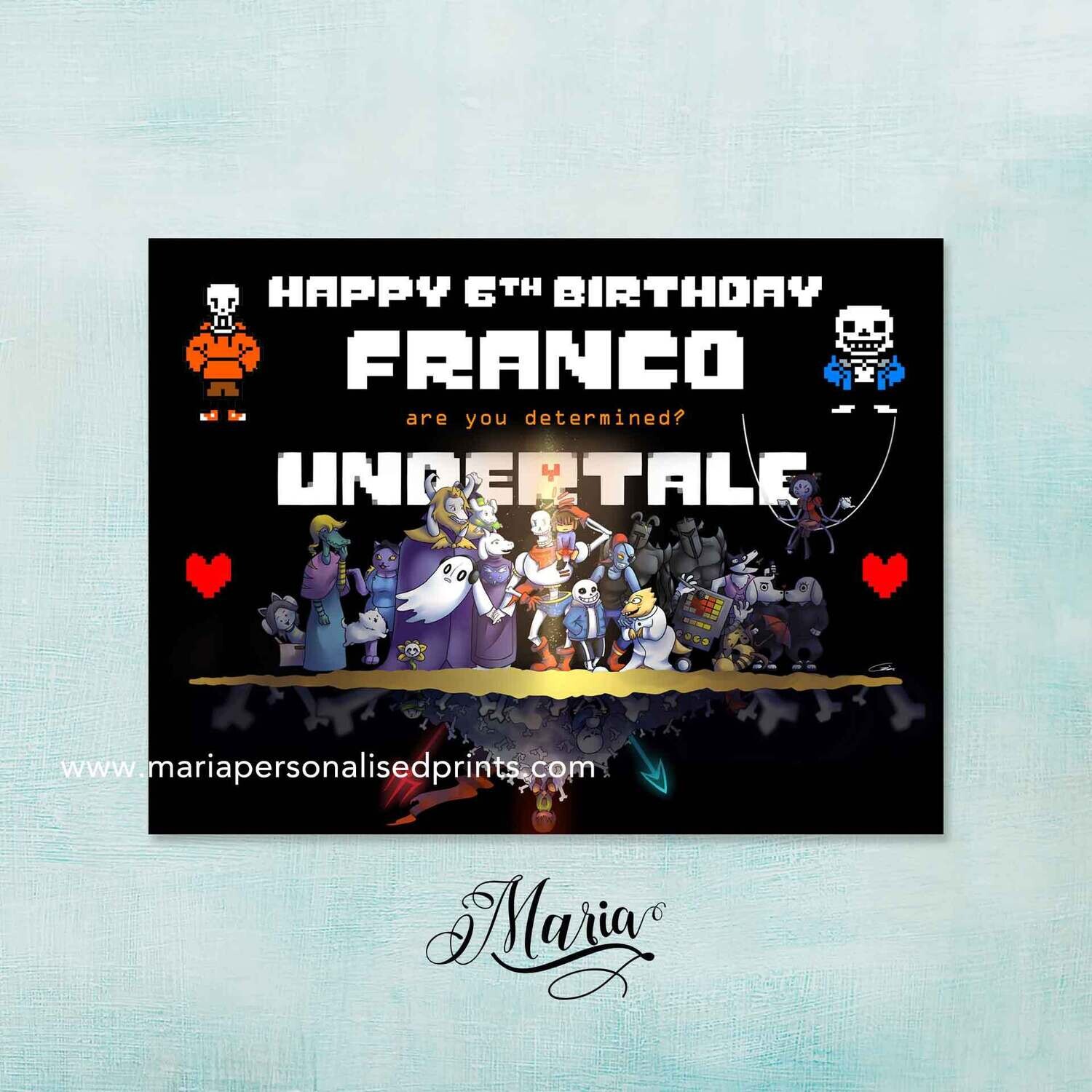 Undertale Birthday Banner