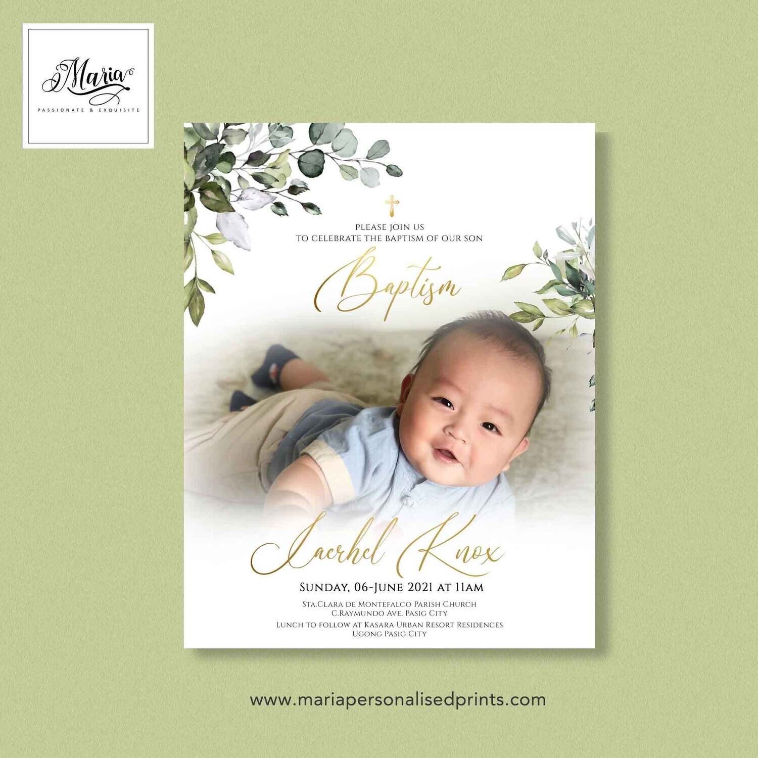 Baptismal Invitation Set of 14