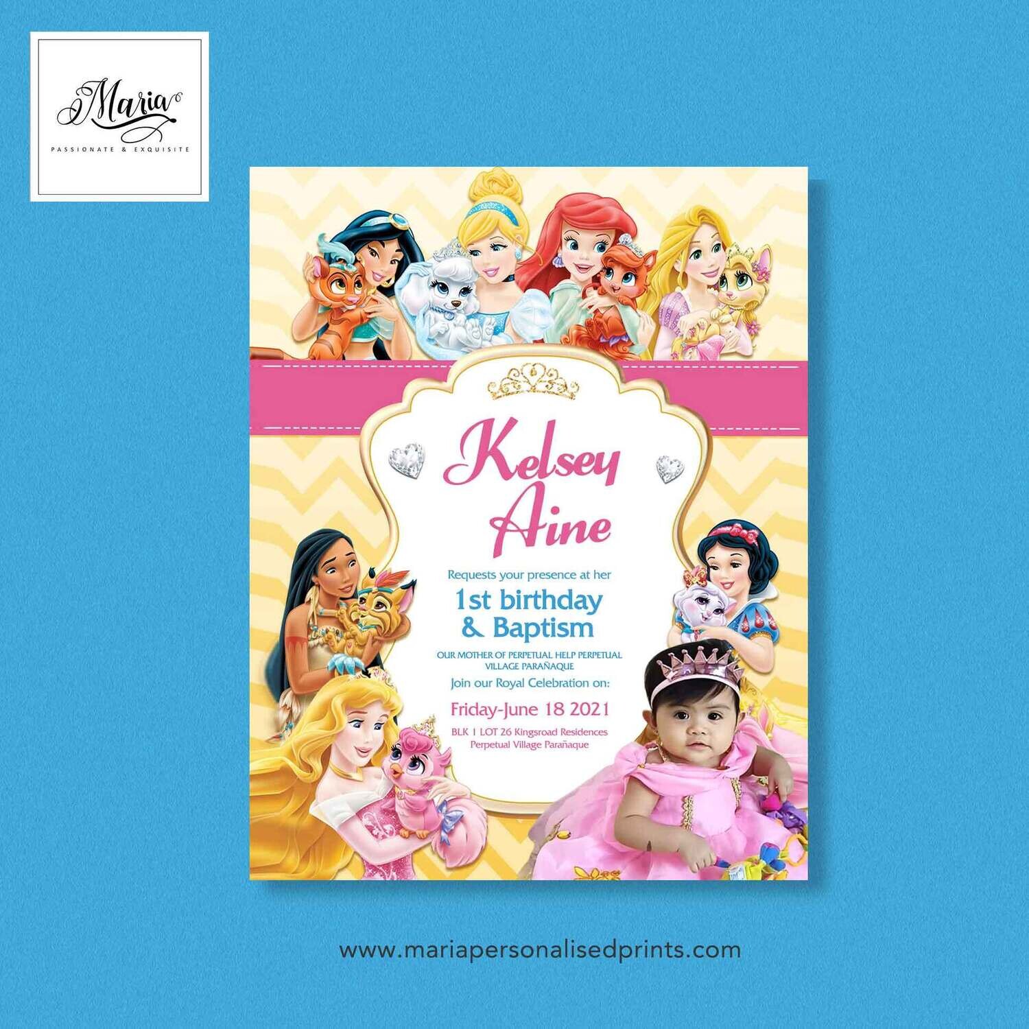 Princess Birthday Invitation Card Set of 14
