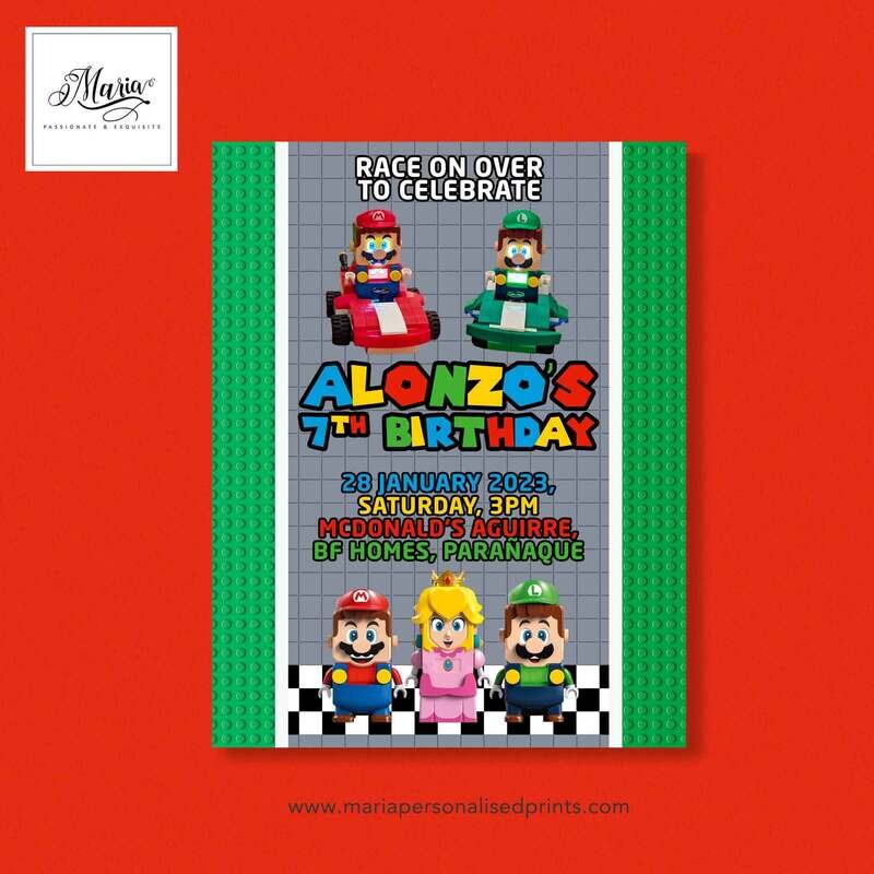 Mario Birthday Invitation Set of 14