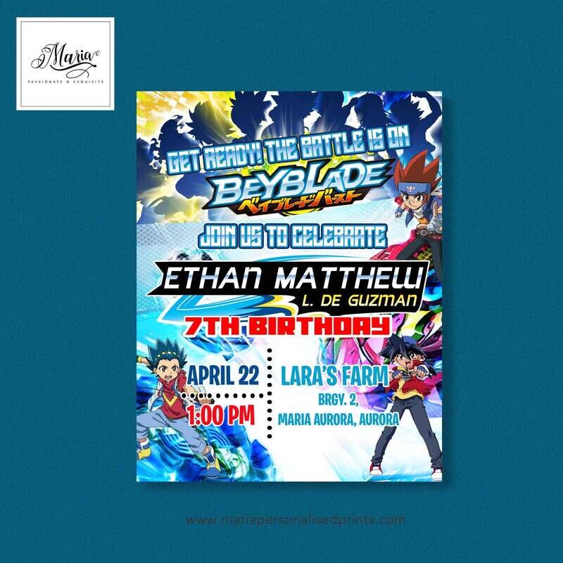 Beyblade Birthday Invitation Set of 14