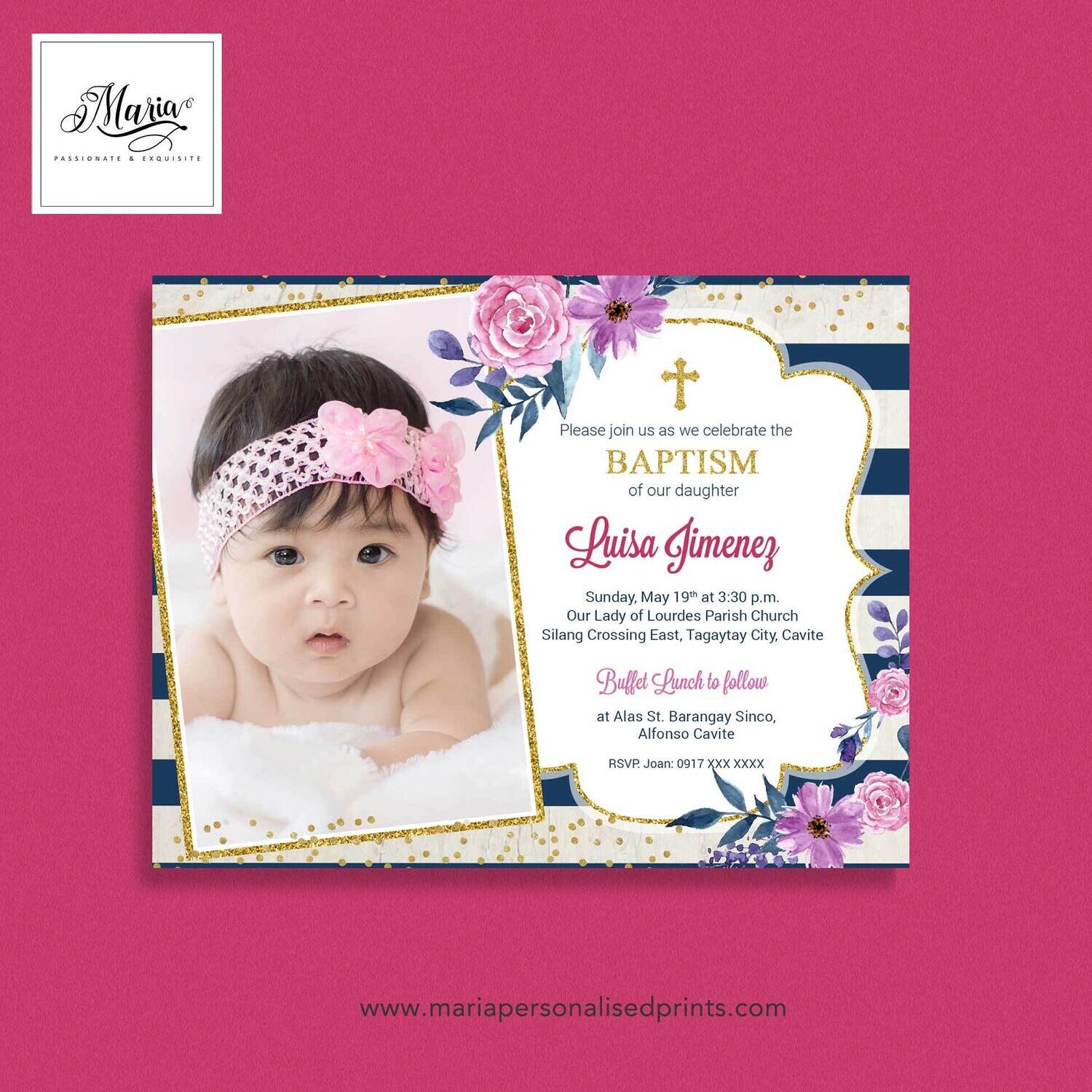 Christening Invitation Card Set of 14