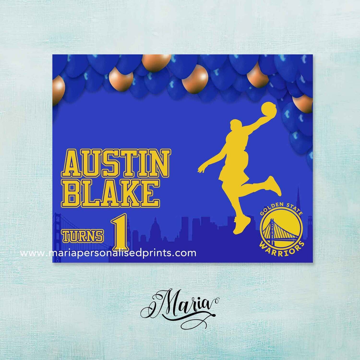 Golden State Birthday Banner