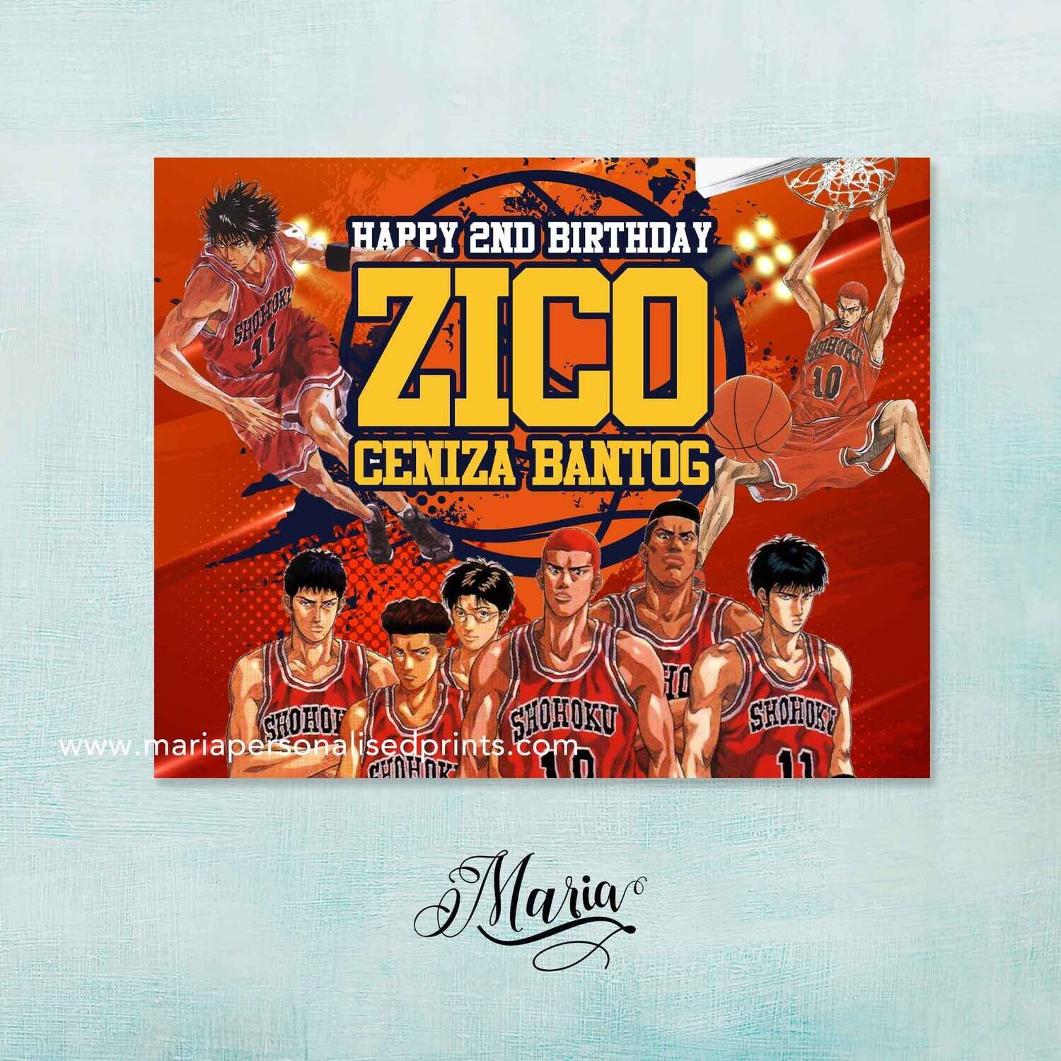 Slam Dunk Birthday Banner