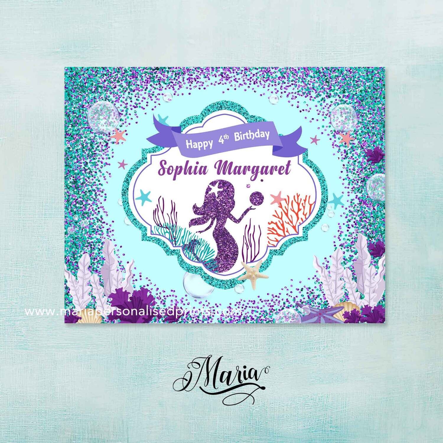 Mermaid Birthday Banner