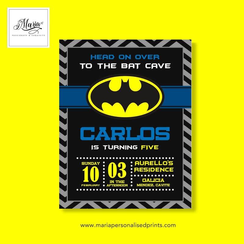 B A T M A N  Birthday Invitation Cards Set of 14