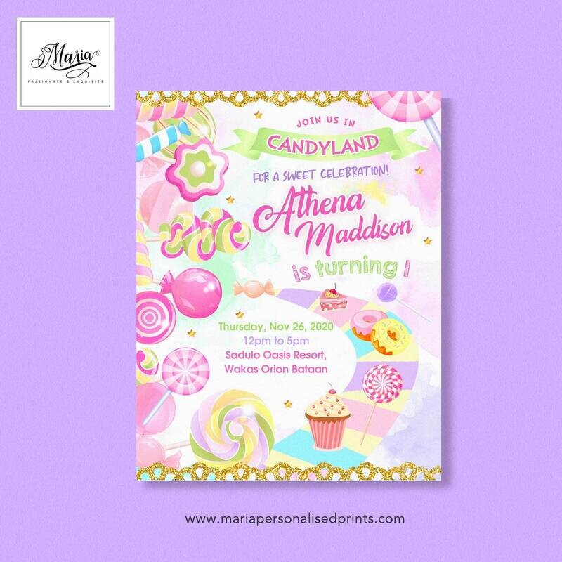 Candyland Birthday Invitation Card Set of 14
