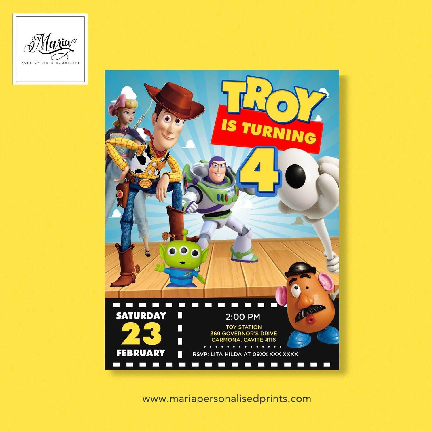 Toy Story  Birthday Invitation Card Set of 14