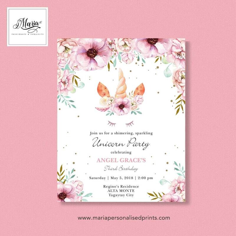 Unicorn Invitation Set of 14